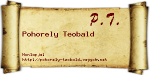 Pohorely Teobald névjegykártya